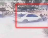 ‘हिट एंड रन’ का वीडियो आया सामने, बेकाबू कार ने युवती को मारी टक्कर