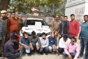 UP Police Bharti: दिनांक 17/18.02.24 को होने वाली UP Police की भर्ती परीक्षा में साल्वर गैंग के 08 अभियुक्तों को गाज़ीपुर पुलिस द्वारा गिरफ्तार किया